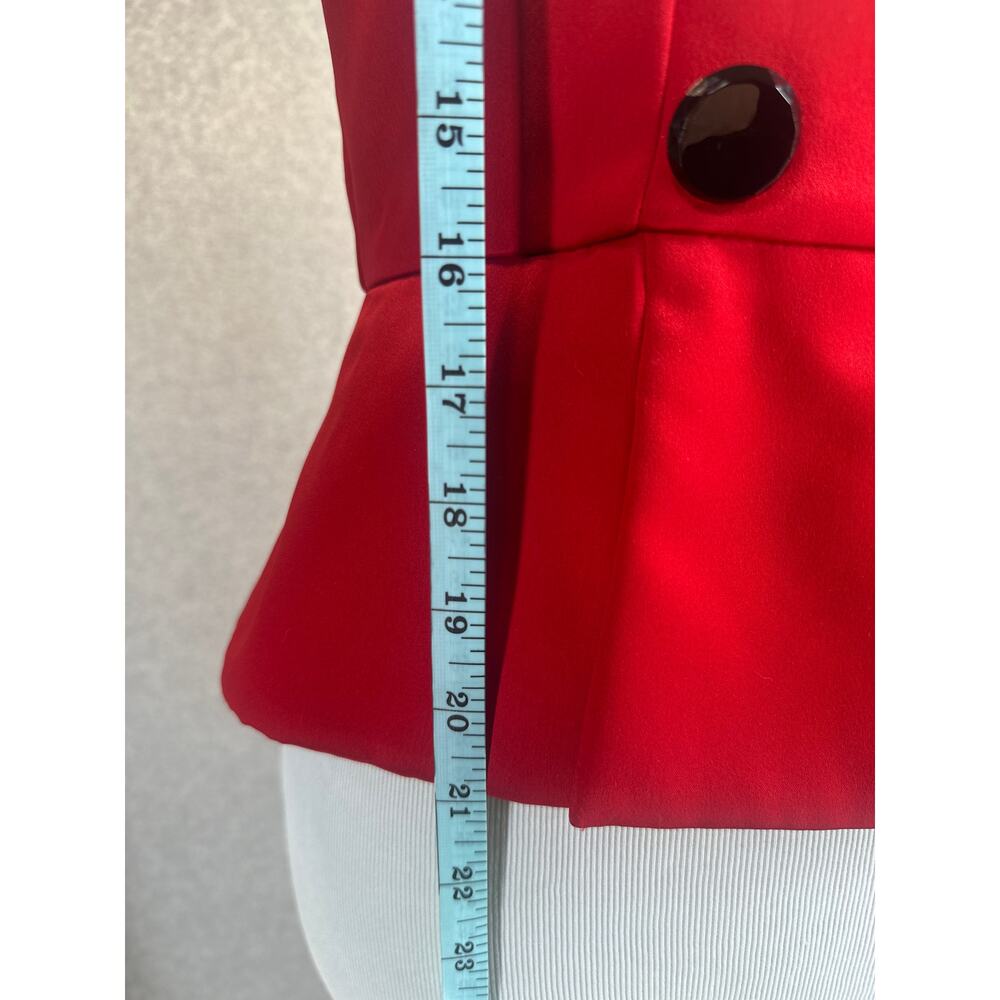 Lois Snyder Dani Max Vest Top Womens Size 6P Red Double Breasted Polyester - Picture 10 of 11